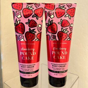 BBW  2pc CREAMS Strawberry PoundCake